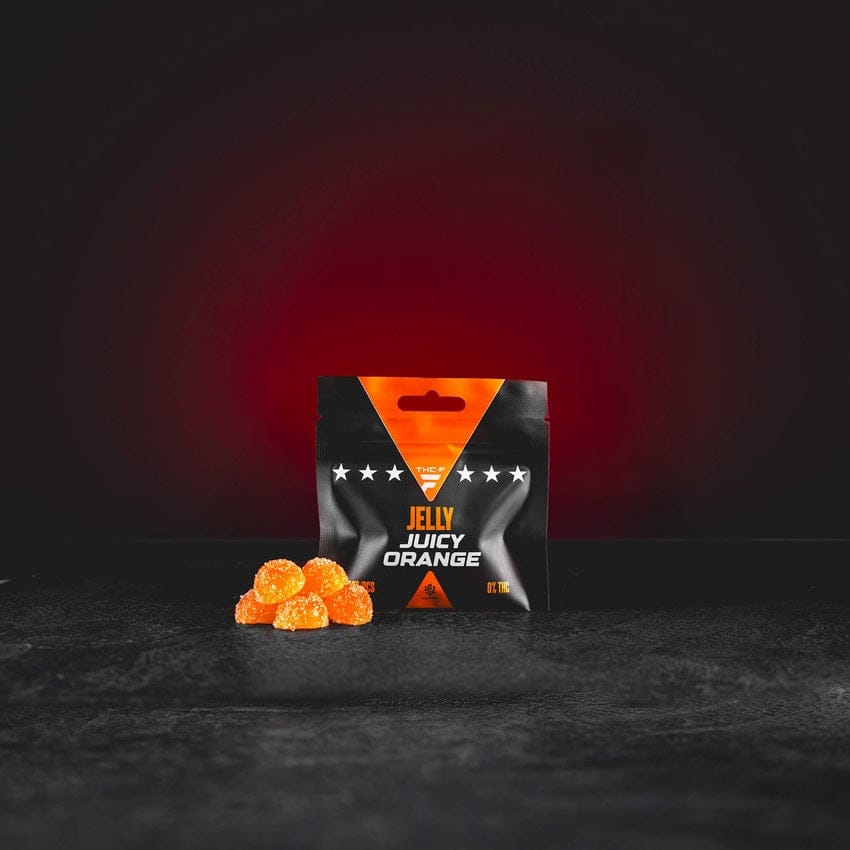 THF Jelly Juicy Orange – élénkítő narancs ízű zselé jó hangulatra, energiára és aktív chill élményre.