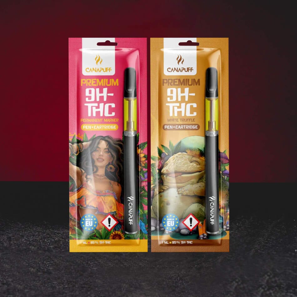Vape Set 9H-TH 95% 1ml – prémium vape set 9H-TH kannabinoiddal White Truffle és Permanent Marker variánsokban